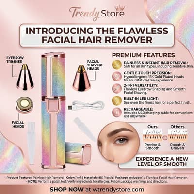 Flawless Facial Hair Remover for Women (Brand New) - Free delivery