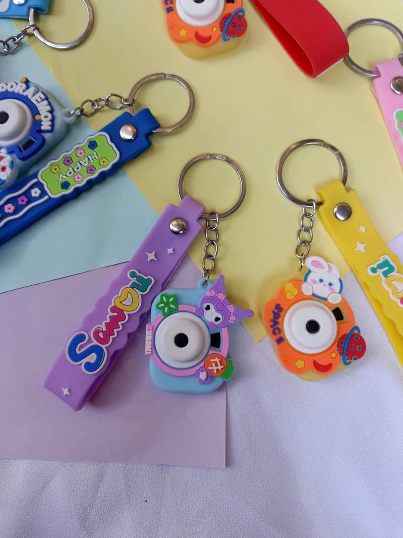 camera and charm keychains 2
