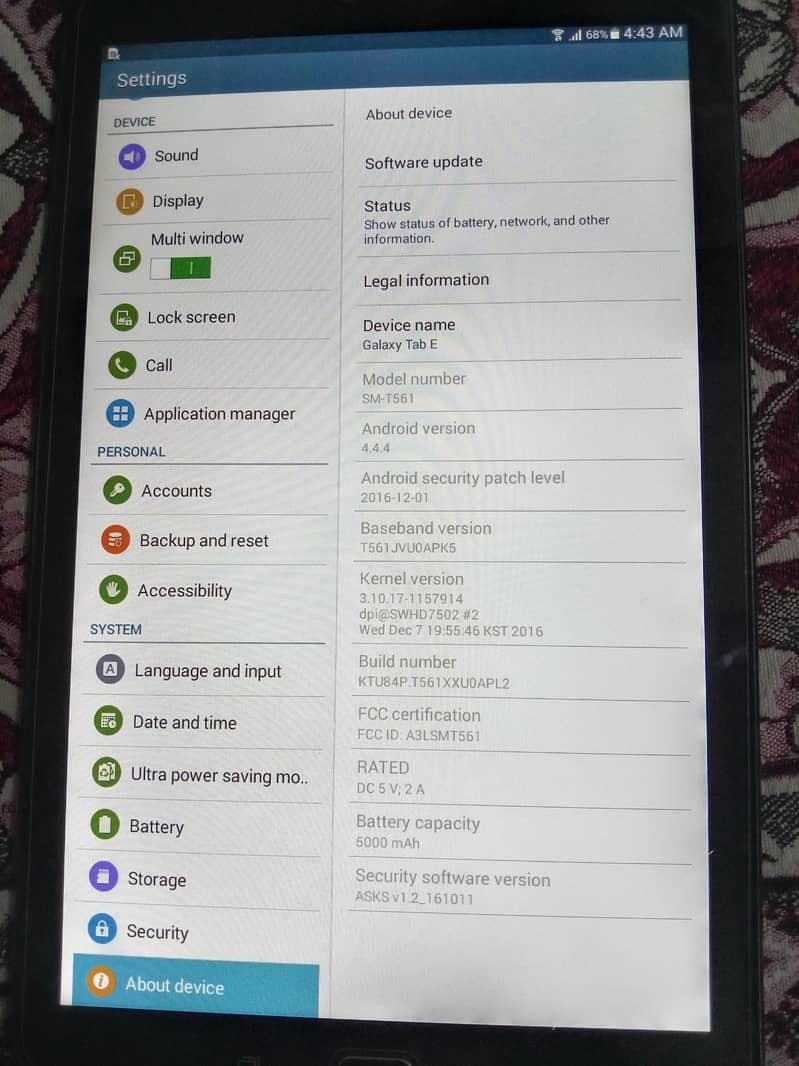 Samsung Galaxy Tab E 3