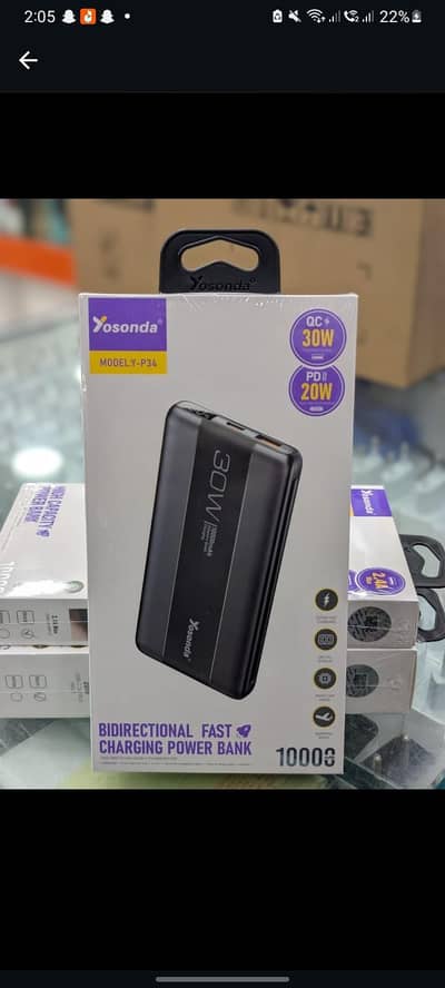 Yosonda Y-P34 10000mAh 30W Fast Charging Power Bank