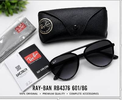 Original Ray_Ban RB4376 601/8G SUNGLASSES( complete Accecries)