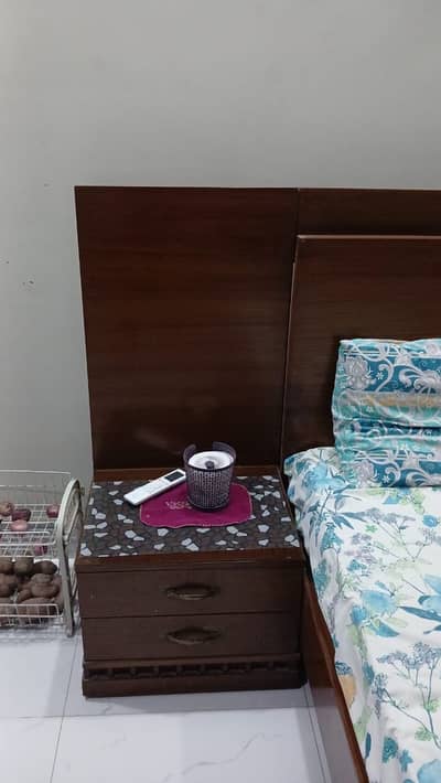 wooden bed