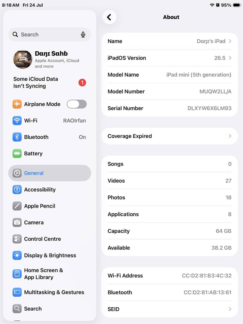 iPad mini 5 64gb 3