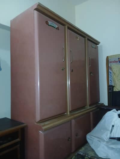 iron 3 door safe almirah ,  used.