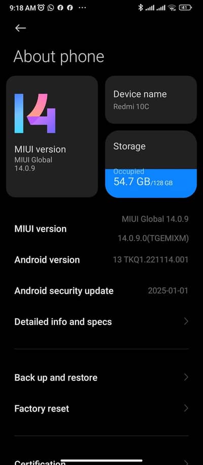 Xiaomi Redmi 10C all okay 6g128g exchange 03168433512