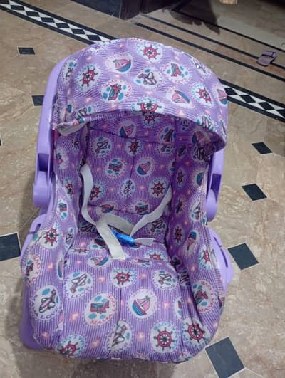 Baby Carry Cot / Infant Car Seat Carrier with Canopy – Good Condition
