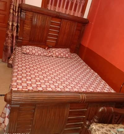 Wooden Single Bed with Foam – Excellent Condition