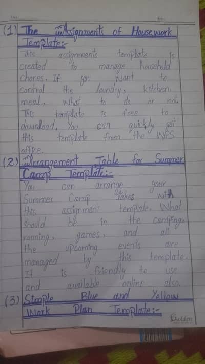 Assignment work