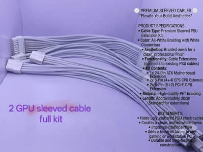 2 GPU sleeved Cable full kit
