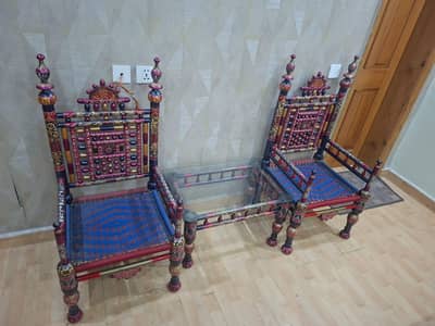 2 chairs and 1 table