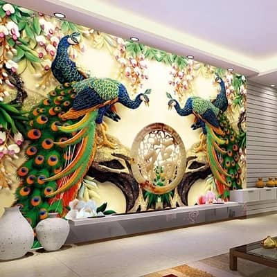 3D Wallpaper | Mural Wall | Canvas Sheet | Customised Wallpaper | Flex
