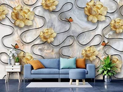 3D customized Wallpaper | Room wallpaper | 3d Wallpaper | Canvas Sheet