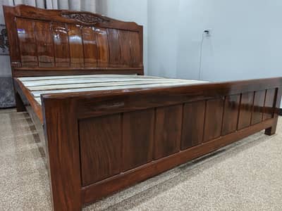 seesham Pure wood bed king size totally in wood sheet ni h is ma