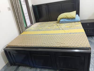 Brand new wooden or plywood mix bed set , side table or dressing