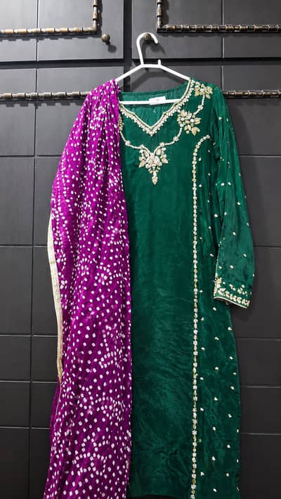 3 pc embriodered dress