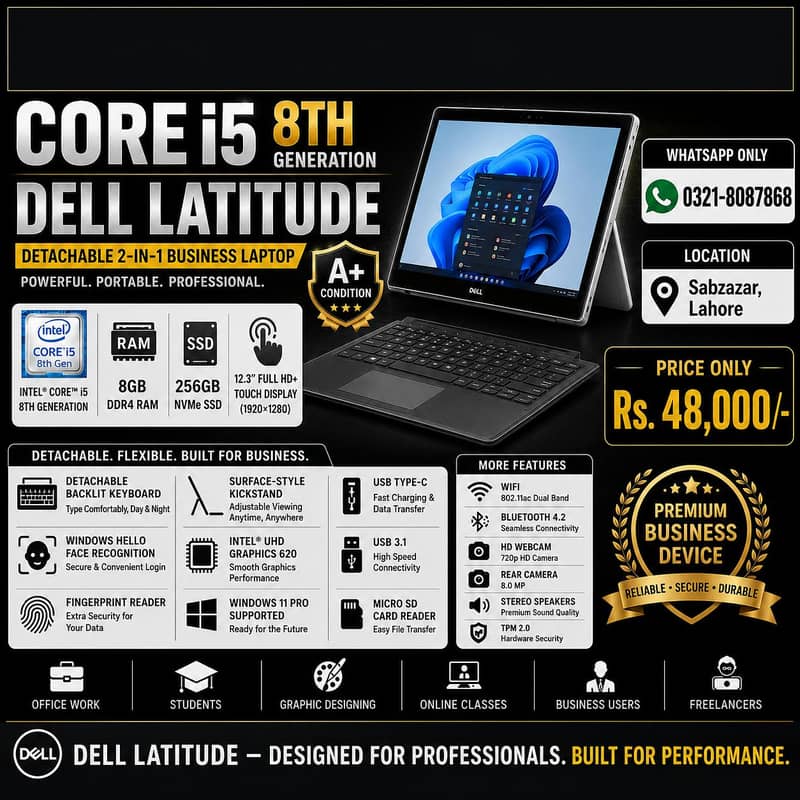 Lenovo HP Dell Microsoft surface pro 6