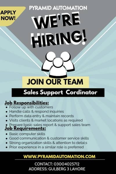 sales support coordinator