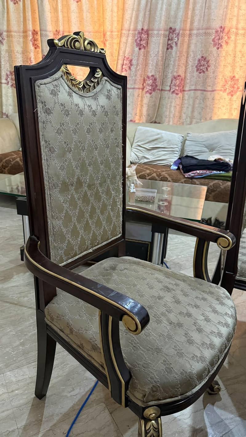 8 seater sheesham wood dining set barely used 7