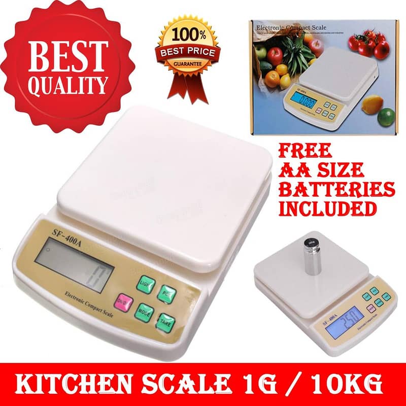 10kg Imported Digital Kitchen Scale SF400A LCD Precision Multiple Mod 0