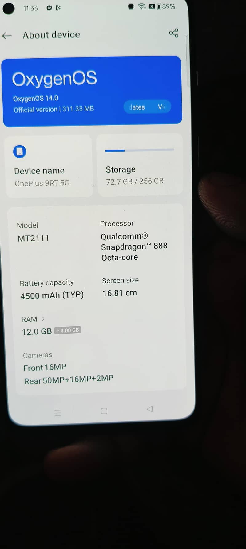 One Plus 9RT 5