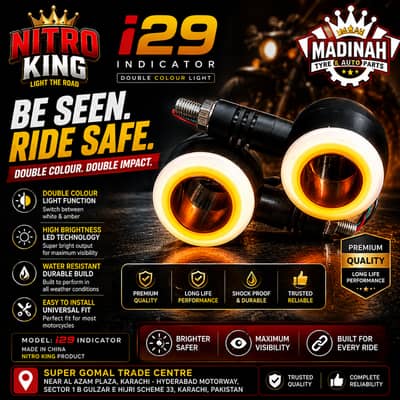 Nitro King i29 Double Colour LED Indicator | White & Amber DRL