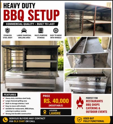 Heavy Duty Stainless Steel BBQ Setup / Used - In Lahore