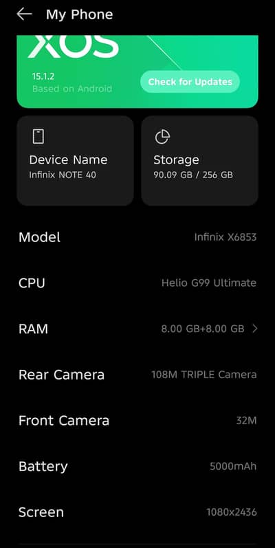 Infinix Note 40