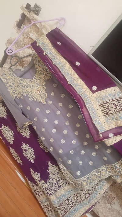 Bridal Dress Purple Grey