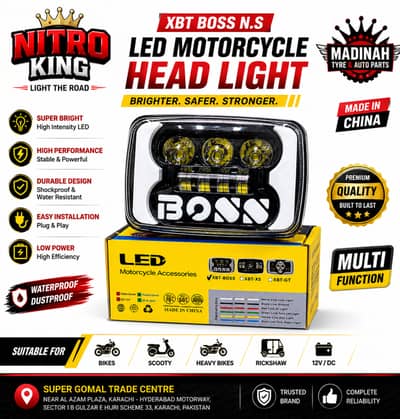 Nitro King XBT Boss N. S LED Motorcycle Headlight | Multi Function 12V