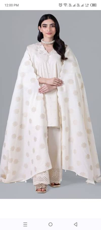 Khaadi 2 piece shirt dupatta stitched 16 size