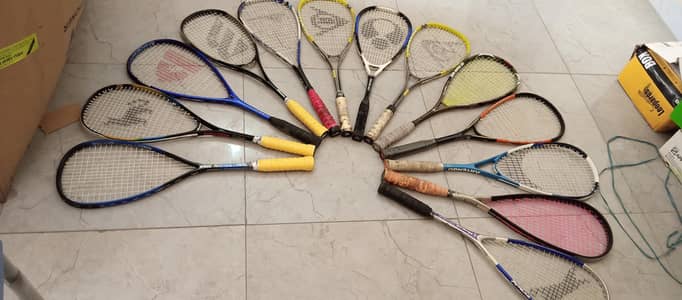 Dunlop Wilson & Head Squash Rackets.