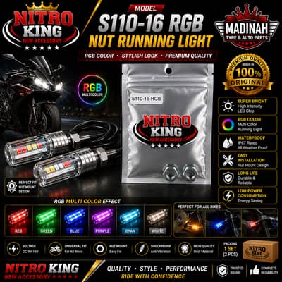 Nitro King S110-16 RGB Nut Running Light | Multi Color LED light