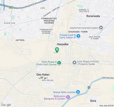 One Kanal Plot C Block Facing Park Near Golf Course Phase 9 Prism DHA Lahore