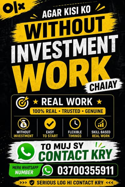 KISI KO WITHOUT INVESTMENT WORK CHAIAY TO AJAO WHATSAPP CONTACT KRO