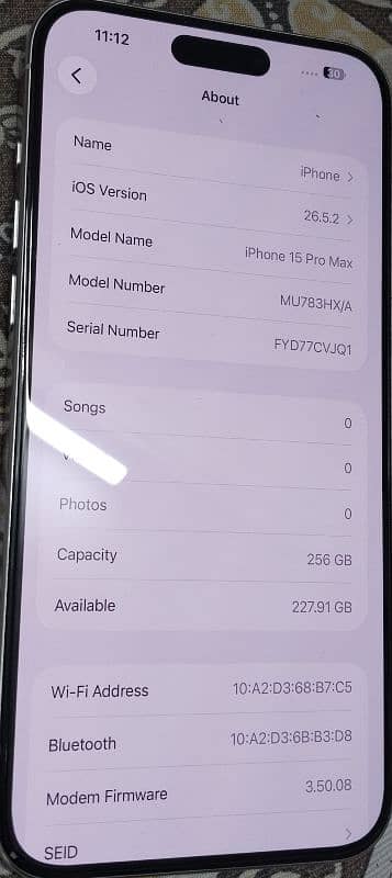 Apple iPhone 15 Pro Max 256GB | Non-PTA urgent sale