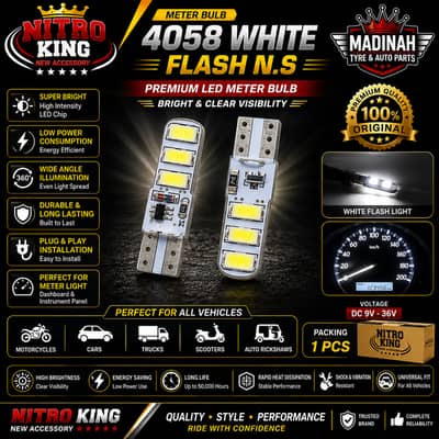 Nitro King 4058 White Flash N. S LED Meter Bulb |