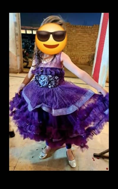 Stylish Fancy Frock with Blerro for party/ wedding wear.