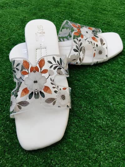  Stylish Transparent Floral Women Slippers | Elegant Summer Slides