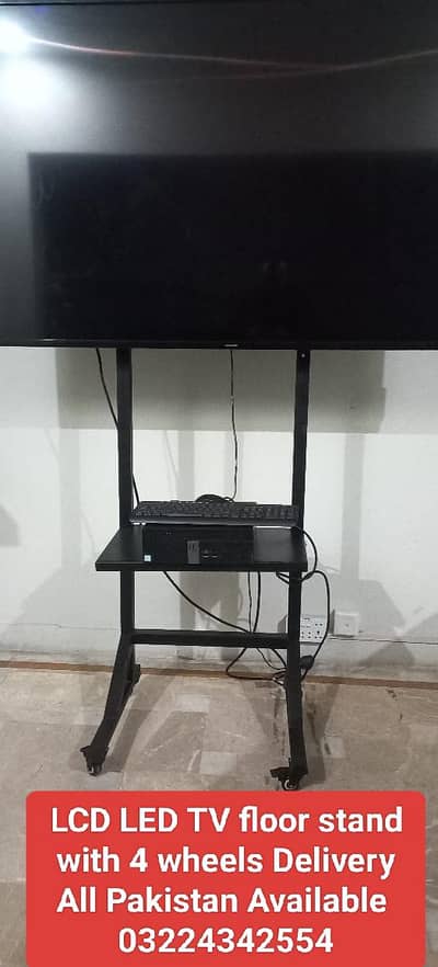 led LCD floor stand tv mount tv trolley event expo school collage