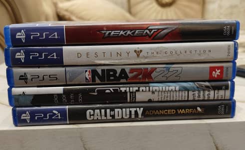 pack of 5 ps4/ps5 games available