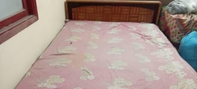 Wooden Bed and Almaari