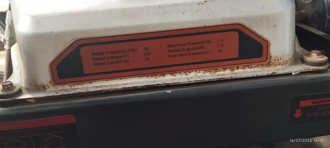 Centurion 7kVA Generator For Sale - Electric Start - 28L Tank