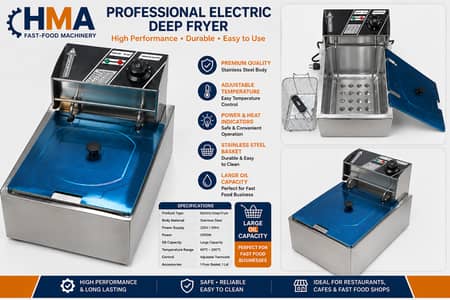 Commercial Electric Deep Fryer 6L Single/Double Tank |Stainless Steel