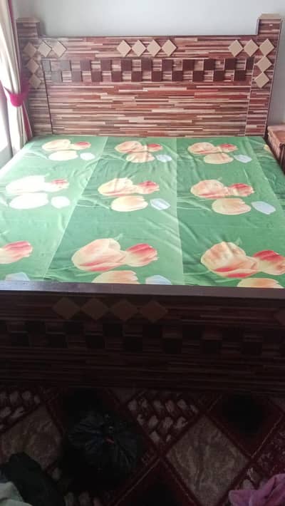 Wooden Double Bed – Excellent Condition