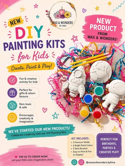 kids coloring kits with color and brush
