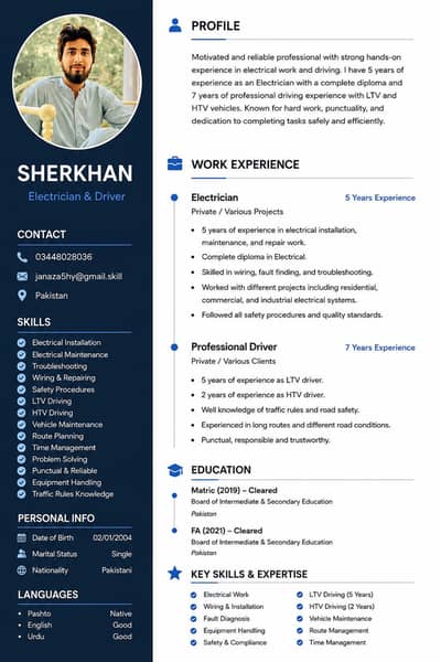need job please cheked my cv
