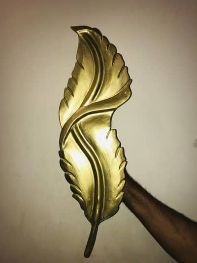 Gold Feather Wall Light