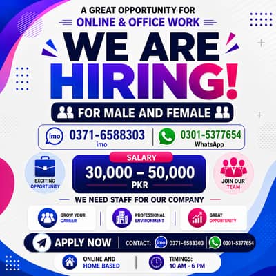 Online Jobs/ Full-Time / Part-Time jobs available / website Work