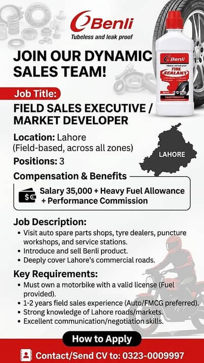 Field Sales Executives /Market Developers Wanted
