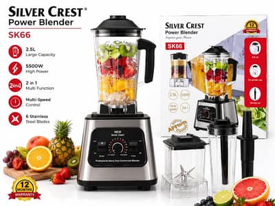 New SilverCrest Juicer Blender steel Body Heavy Duty Commercial
